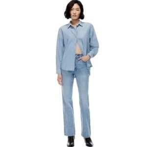 Aritzia Denim Forum the Jane 70s super high boot 30L Women's Light Blue Jeans